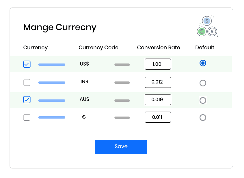 Flexible Conversion Rate Management