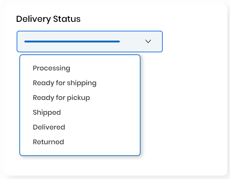 Manage Delivery Status